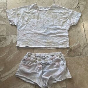Grayson Threads kids tie dye tee and shorts set, size M, EUC
